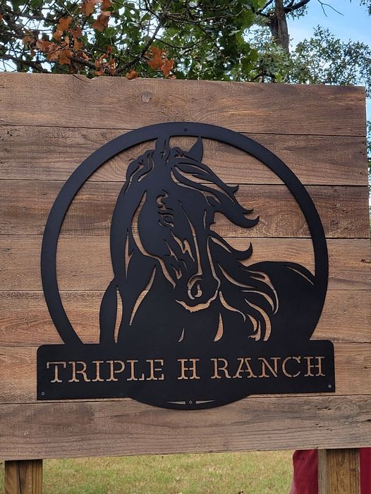 Customizable Ranch Farming Barn Horse Animal Riding Letter Name Initials Monogram Sign Premium Quality Metal Monogram Home Decor Black Hanging outdoor preview