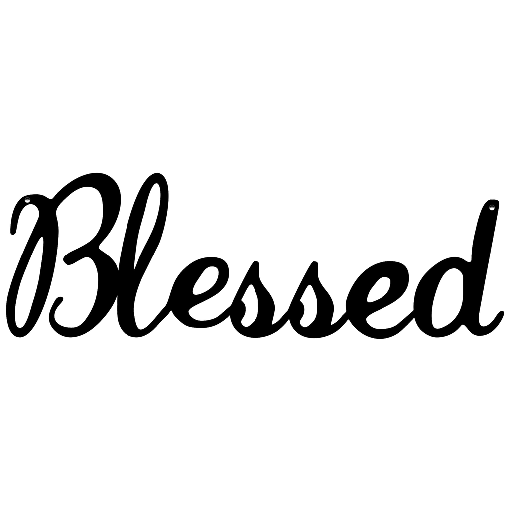 Blessed Metal Home Decor Sign