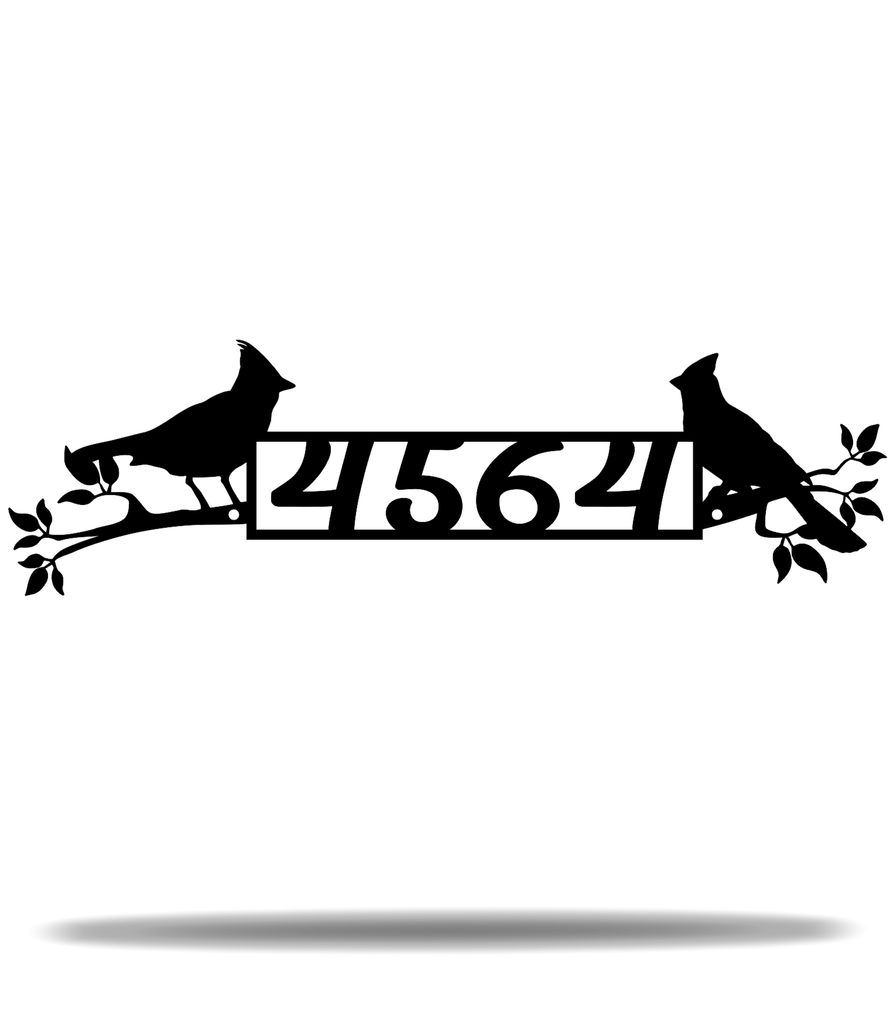 Cardinal Bird Address Customized Sign Premium Quality Metal Address Sign