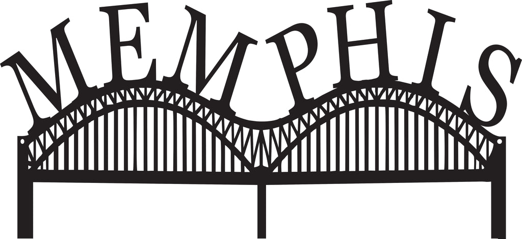 Memphis Bridge Road City Tennessee Sign Premium Quality Metal Home Decor