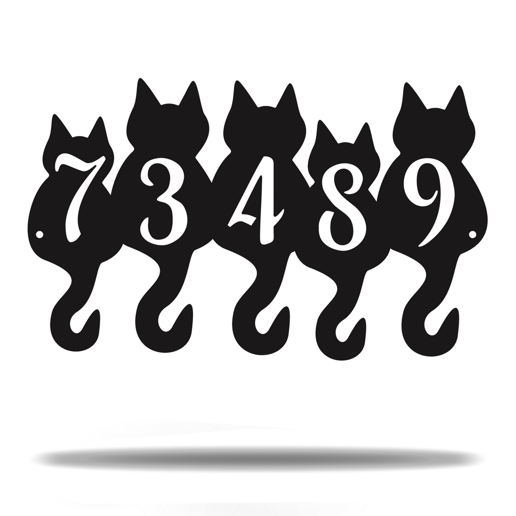Cat's Address Customized Sign Premium Quality Metal Address Sign