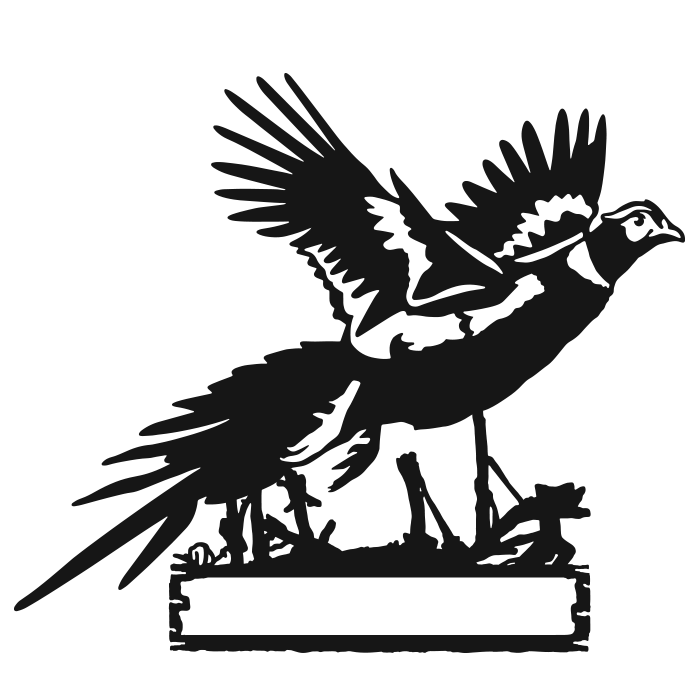 Customizable Pheasant Bird Watcher Hunting Letter Name Initials Monogram Sign Premium Quality Metal Monogram Home Decor