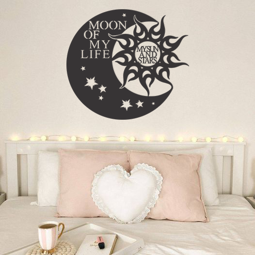 Unique moon of my life Cute Sign Premium Quality Metal Home Decor Hanging indoor on wall preview