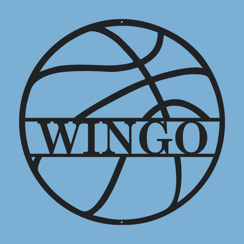 Customized Basketball Customized Monogram Sign Premium Quality Metal Monogram Sign blue background