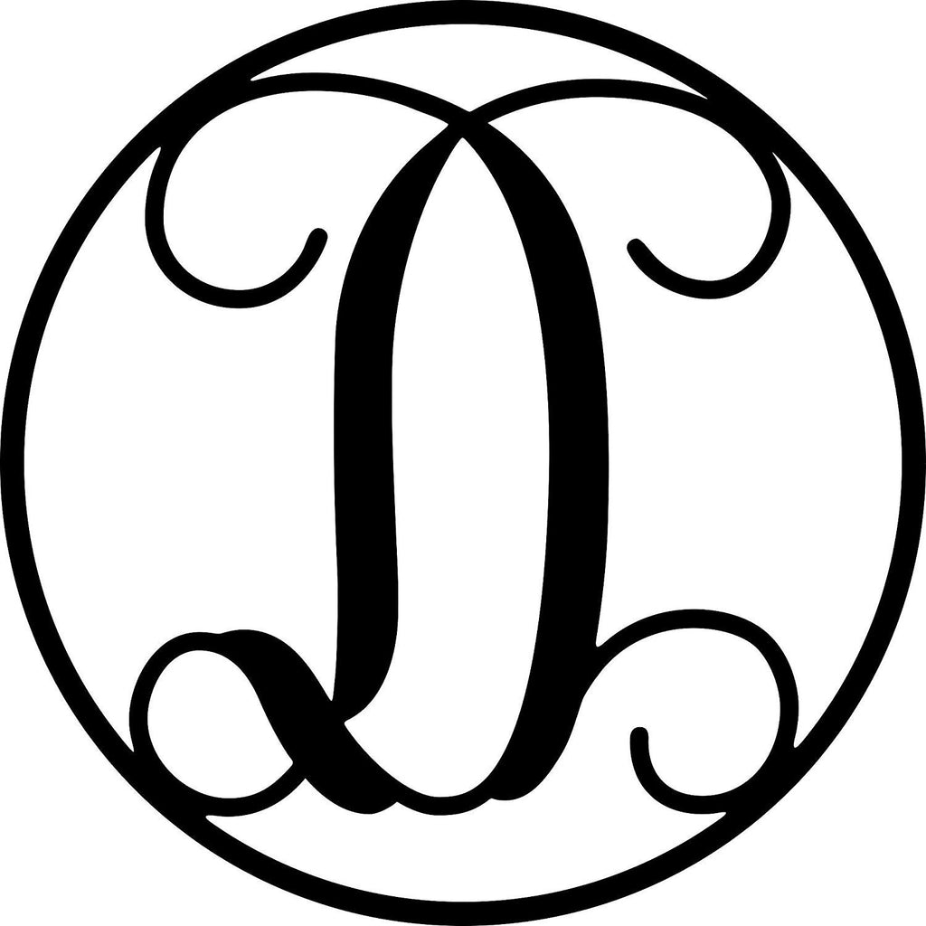 Custom Circle Letter Monogram Sign Premium Quality Metal Monogram Sign Home Decor Letter D