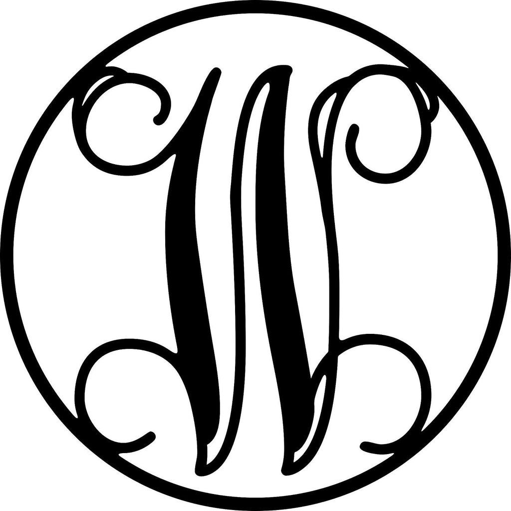 Custom Circle Letter Monogram Sign Premium Quality Metal Monogram Sign Home Decor Letter W