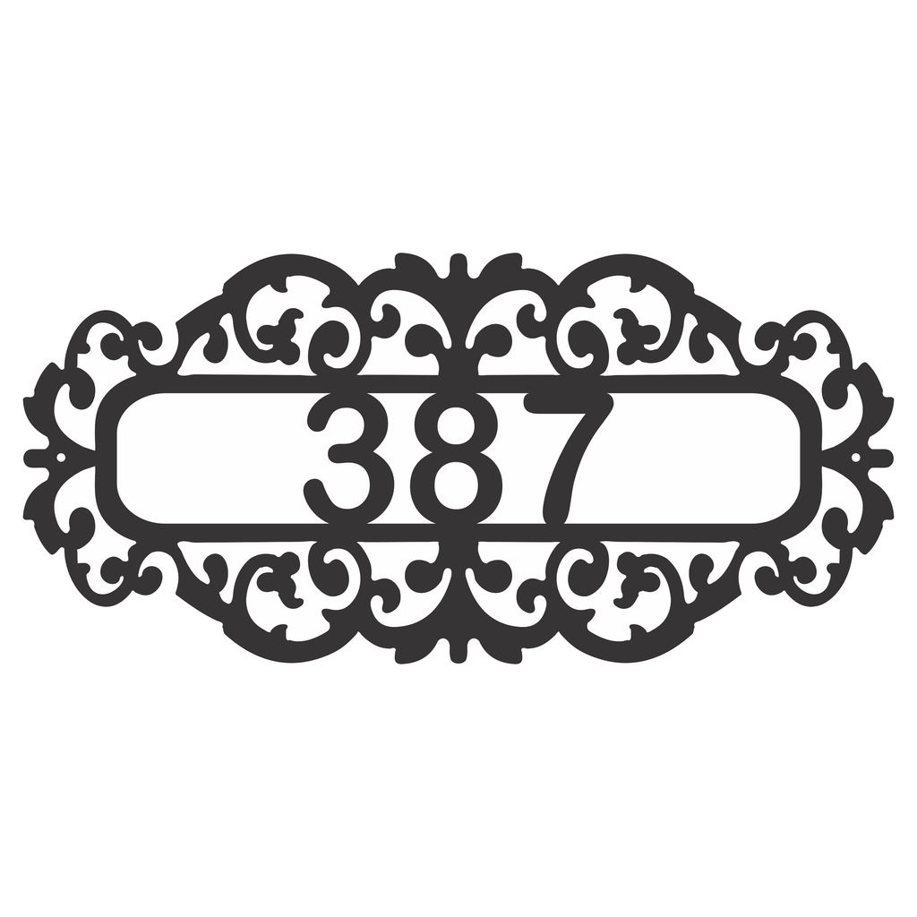 Personalize Fancy Address Wall Sign House Numbers