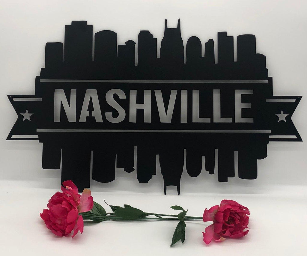 Nashville Tennessee Skyline Sign Premium Quality Metal Home Decor