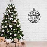 Customizable Ornament Christmas Tree Seasonal Holiday Name Initials Monogram Sign Premium Quality Metal Monogram Home Decor Hanging on wall preview
