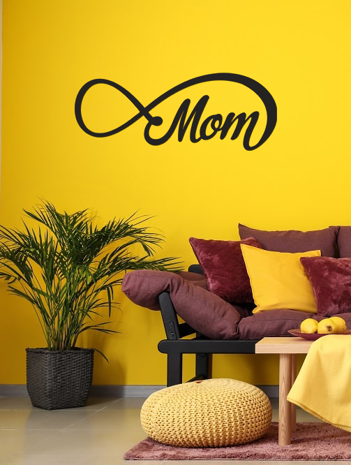 Unique Mother Mom and Kids Infinity Love Cute Sign Premium Quality Metal Home Decor Hanging Indoor on wall preview
