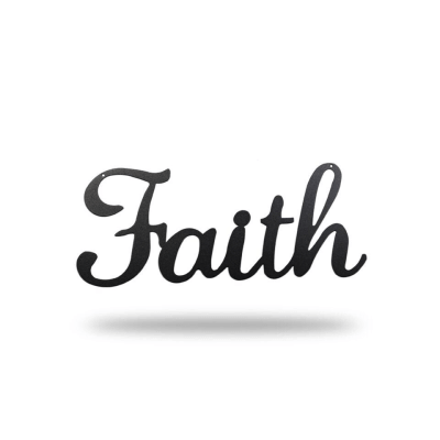Small Metal Faith word Home Decor