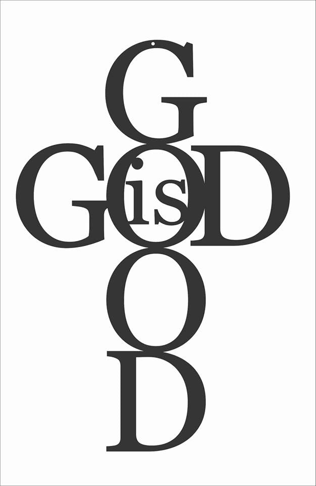 Christian Religious God is Good Sign Premium Quality Metal Monogram Home Decor