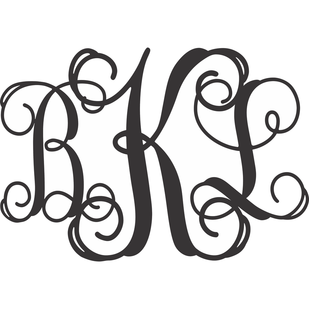 Three Initial Monogram Letters - AJD Designs Homestore